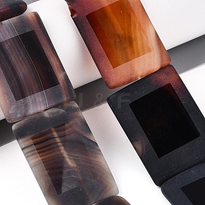 Dyed Natural Agate Beads Strands G-T144-25B-03-1