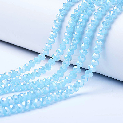 Electroplate Glass Beads Strands EGLA-A034-J2mm-B05-1