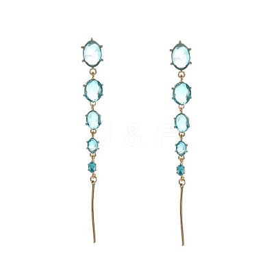 Alloy & Rhinestone Stud Dangle Earrings WGD14E0-01-1