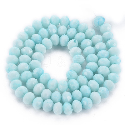 Opaque Baking Paint Glass Beads Strands EGLA-N006-009A-A-1