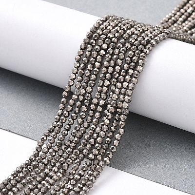 Electroplate Glass Beads Strands X-GLAA-H021-01A-FP12-1