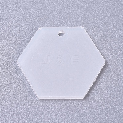 Transparent Acrylic Blank Pendants LS-TACR-WH0002-12-1