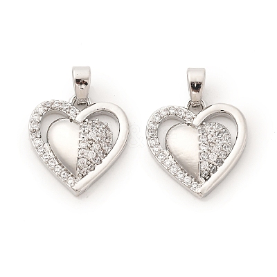 Brass Micro Pave Cubic Zirconia Pendants KK-G533-24P-1
