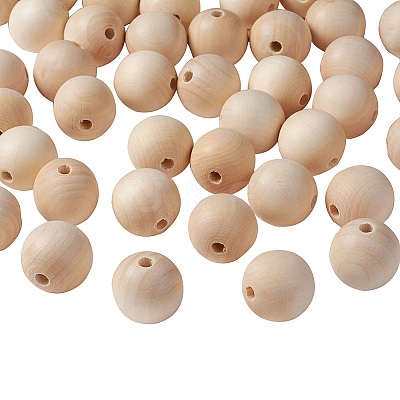 Unfinished Wood Beads WOOD-S651-30mm-LF-1
