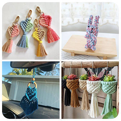 60M 3 Colors 3-Ply Twisted Macrame Polyester Cord OCOR-TA0003-48C-1