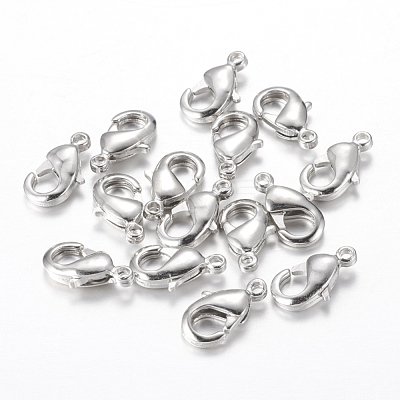 Brass Lobster Claw Clasps KK-904-N-NF-1