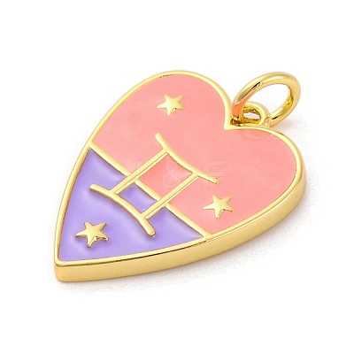 Brass Enamel Pendants KK-Z077-01G-01-1