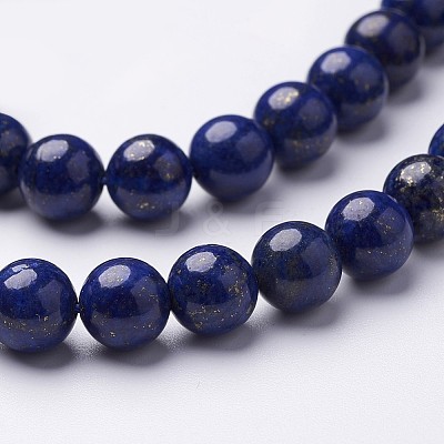 Dyed Grade A Natural Lapis Lazuli Beads Strands GSR8mmC123-1