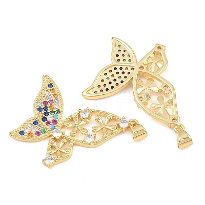 Brass Micro Pave Cubic Zirconia Pendants CU-CBA908F-05G-03-1