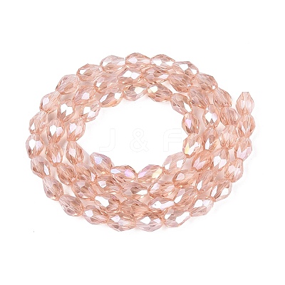 Transparent Electroplate Glass Beads Strands LS-EGLA-N013-T4mm-B29-1