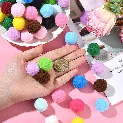 150Pcs Polyester Pom Pom Ball DIY-SC0031-32-1
