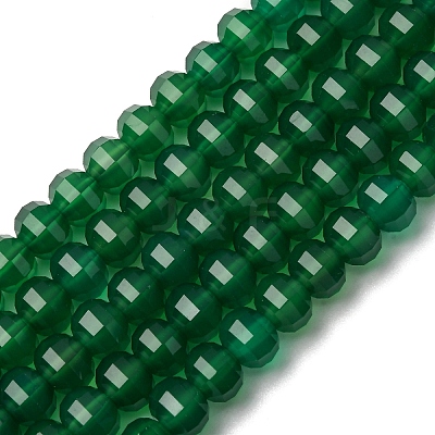 Natural Green Onyx Agate Beads Strands G-P587-D16-03-1
