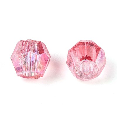 Transparent Spray Painted Glass Beads EGLA-N018-4mm-07-1