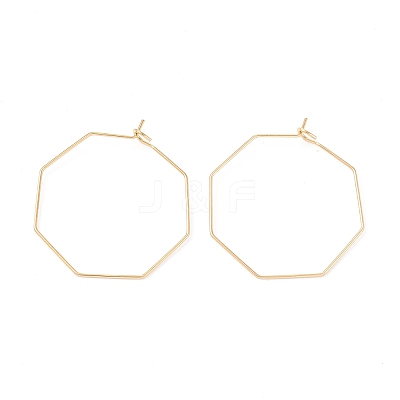 Ion Plating(IP) 316 Stainless Steel Hoop Earrings Findings STAS-C029-03G-1