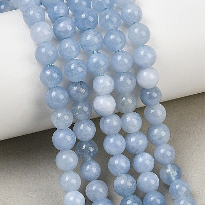 Natural Dyed White Jade Beads Strands GG-CBAEB22-B01-6mm-01-1