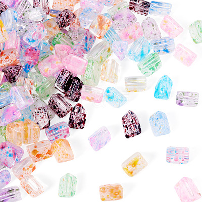 100G 10 Colors Transparent Spray Painted Glass Seed Beads SEED-TA0001-66-1