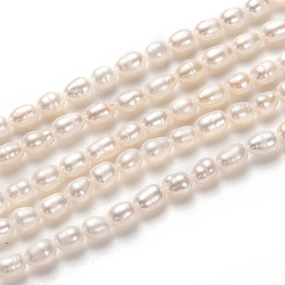 Natural Cultured Freshwater Pearl Beads Strands PEAR-J005-58-1