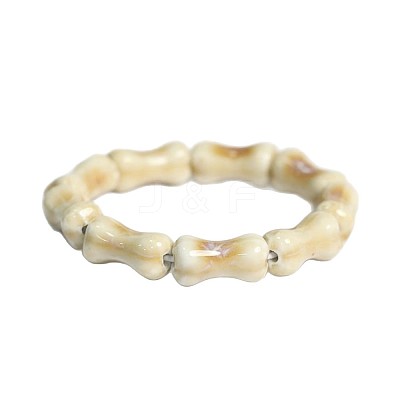 Handmade Porcelain Bone Beaded Stretch Bracelets WG788E8-01-1