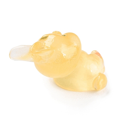 Luminous Resin Rabbit Ornament DJEW-R011-02F-1