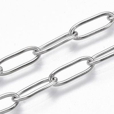 Non-Tarnish 304 Stainless Steel Paperclip Chains CHS-S006-JN957-1-A-1