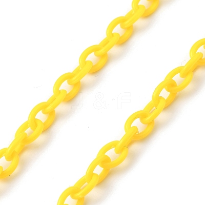 Personalized ABS Plastic Cable Chain Necklaces NJEW-JN02996-01-1