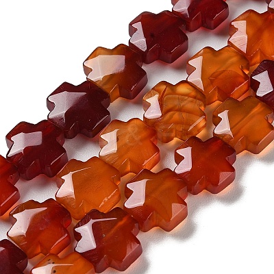 Natural Red Agate Beads Strands G-K357-C05-01-1