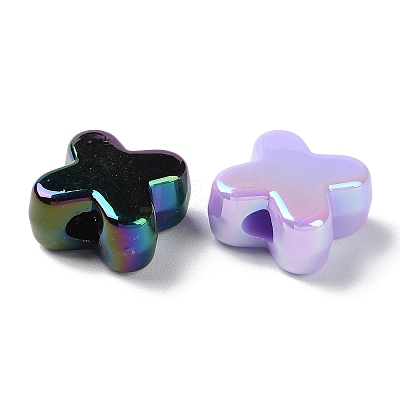 UV Plated Acrylic Beads X-SACR-G034-06-1