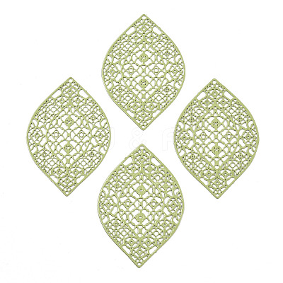 430 Stainless Steel Filigree Pendants STAS-S108-12C-1