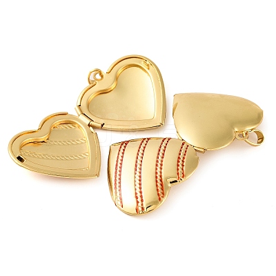 Rack Plating Brass Locket Pendant KK-H486-04G-04-1