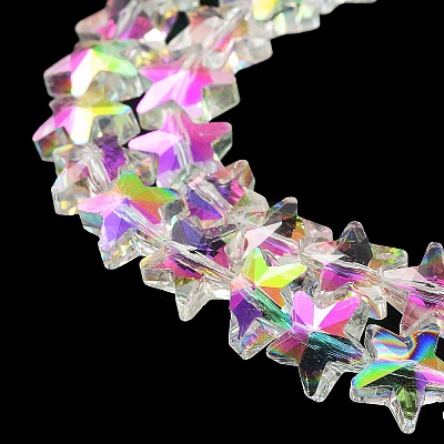 Electroplate Transparent Glass Beads EGLA-Z003-HR01-1
