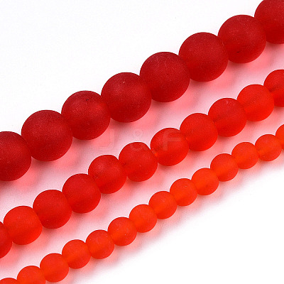 Transparent Glass Beads Strands GLAA-T032-T8mm-MD09-1