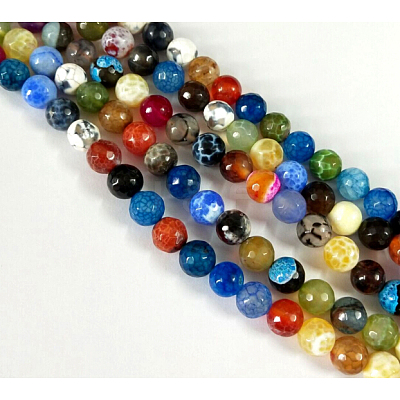 Natural Fire Crackle Agate Bead Strands G-K166-07F-10mm-16-1