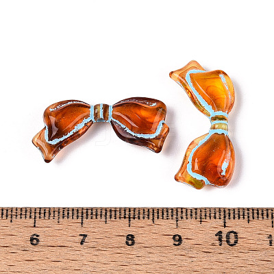 Painted Transparent Acrylic Beads OACR-T029-03K-1