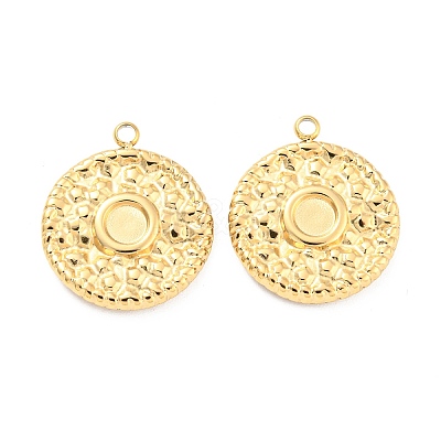 304 Stainless Steel Pendant Cabochon Settings STAS-P333-02G-1