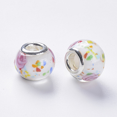 Handmade Lampwork European Beads LAMP-S193-009G-1