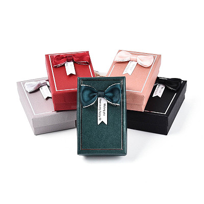 24Pcs 6 Colors Cardboard Jewelry Set Boxes CBOX-N015-02B-1