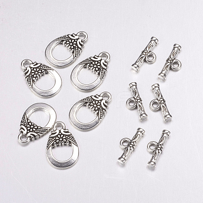 Tibetan Style Toggle Clasps AC2014-1