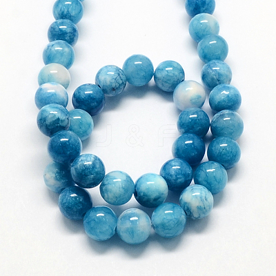 Natural Dyed Persian Jade Gemstone Bead Strands G-R271-6mm-XP15-1