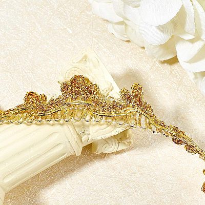 Metallic Lace Trim OCOR-WH0058-01G-1