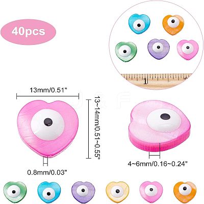 40Pcs Natural Freshwater Shell Beads SHEL-NB0001-34-1