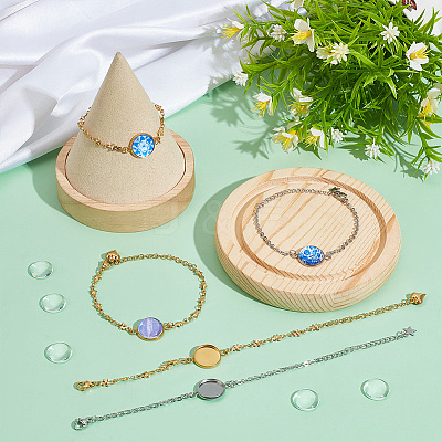 DIY Blank Dome Link Bracelet Maknig Kit DIY-NB0010-47A-1