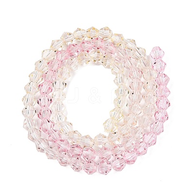 Gradient Color Baking Paint Glass Bead Strands X1-DGLA-A039-T6mm-A01-1