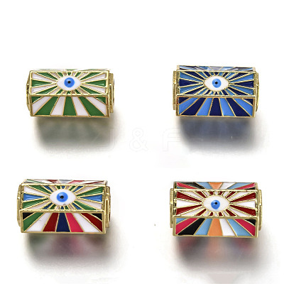 Brass Enamel Pendants ZIRC-I052-15-1