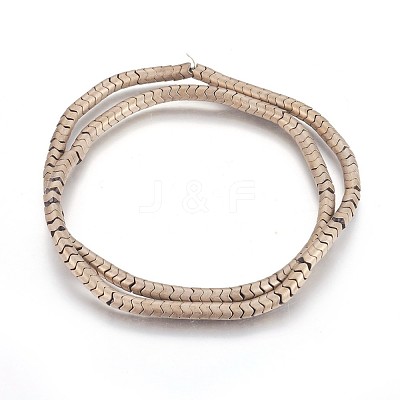 Electroplated Non-magnetic Synthetic Hematite Beads Strands G-P423-01-1