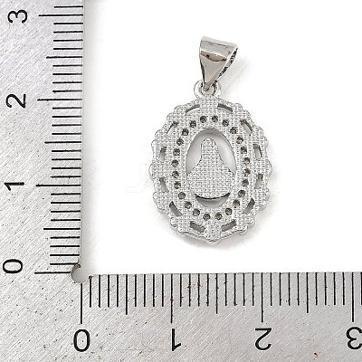 Brass Micro Pave Cubic Zirconia Pendants KK-P323-11C-P02-1