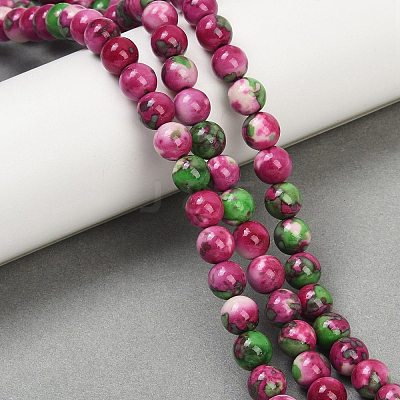 Synthetic Fossil Beads Strands G-L028-8mm-01-1