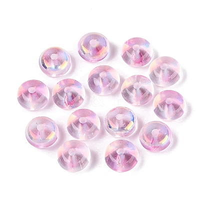 Baking Paint Electroplate Transparent Glass Beads EGLA-Q141-01B-A05-1