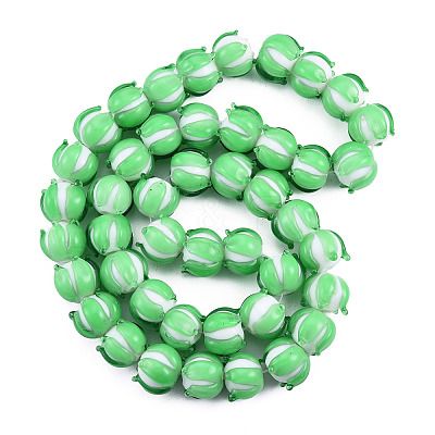 Handmade Lampwork Beads Strands LAMP-N021-44A-1
