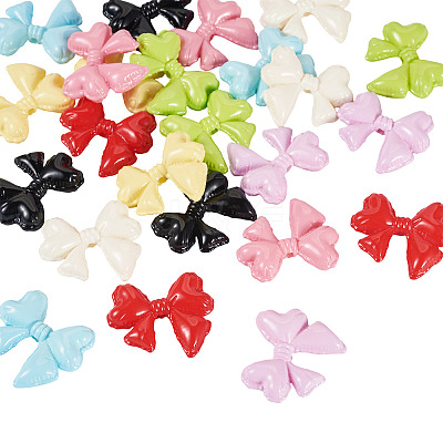 24Pcs 8 Colors Baking Paint Alloy Beads FIND-TA0009-28-1