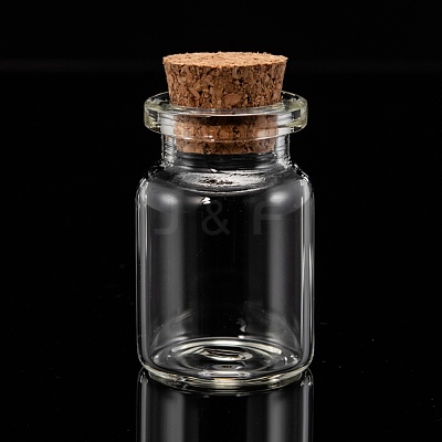 Glass Wishing Bottle Bead Containers CON-Q012-1